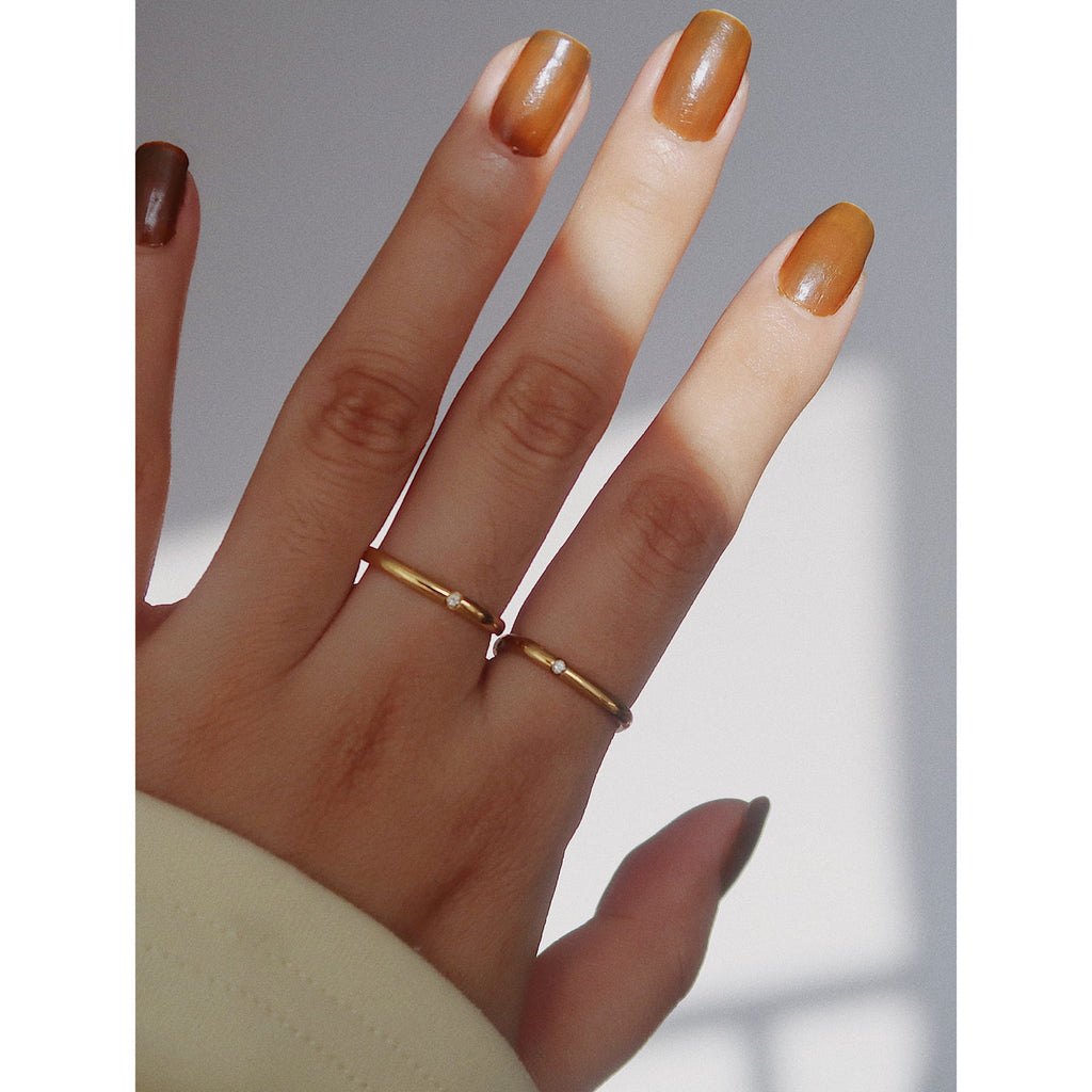 Square thin ring