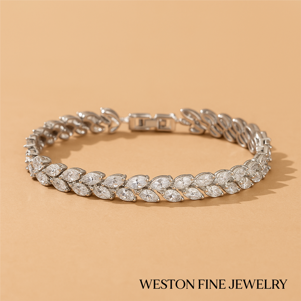 Nemorina Foliora Bracelet in 18k White Gold
