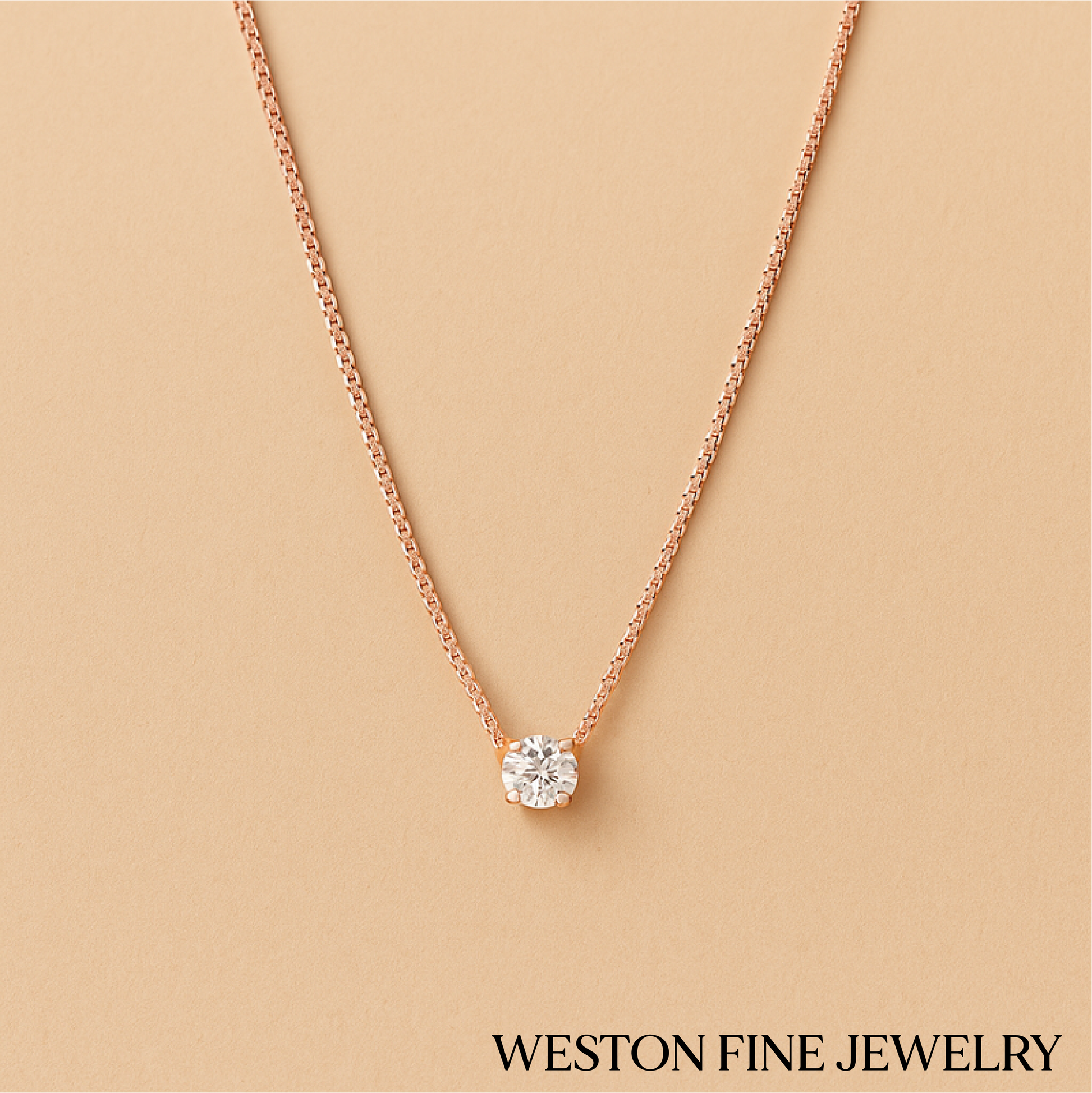 Cléa Moissanite Pendant Necklace | 14k Gold Finish
