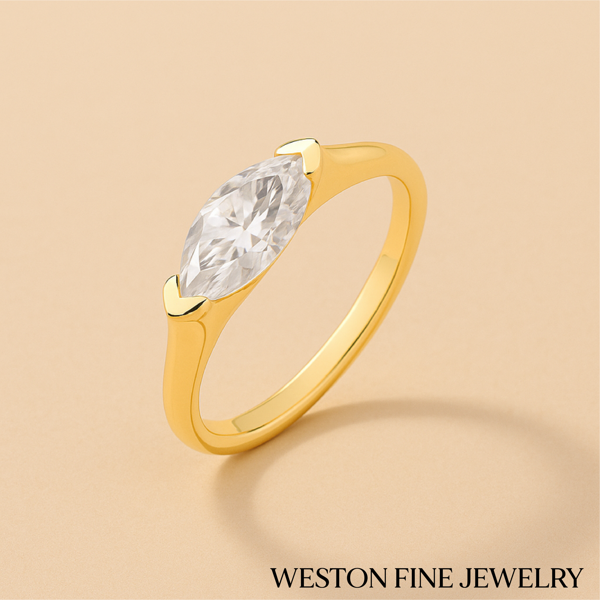 Slim Hailey Signature Band in 18k Gold