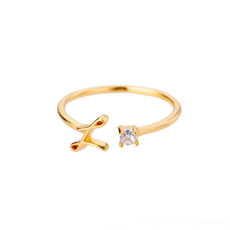 Customizable A–Z Initial Rings for Women – Adjustable Fit