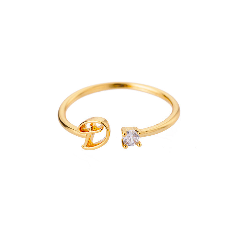 Customizable A–Z Initial Rings for Women – Adjustable Fit