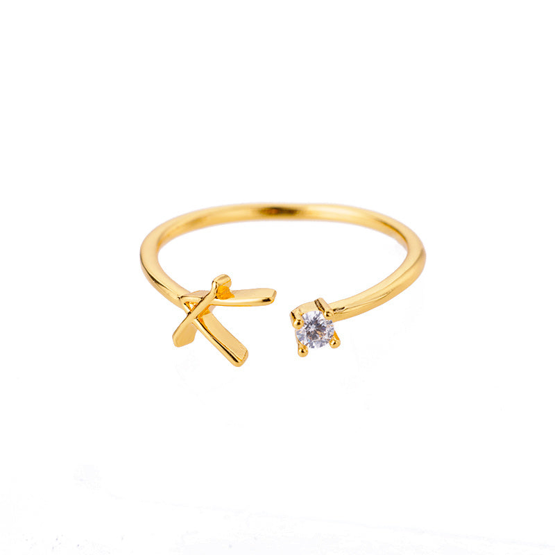 Customizable A–Z Initial Rings for Women – Adjustable Fit