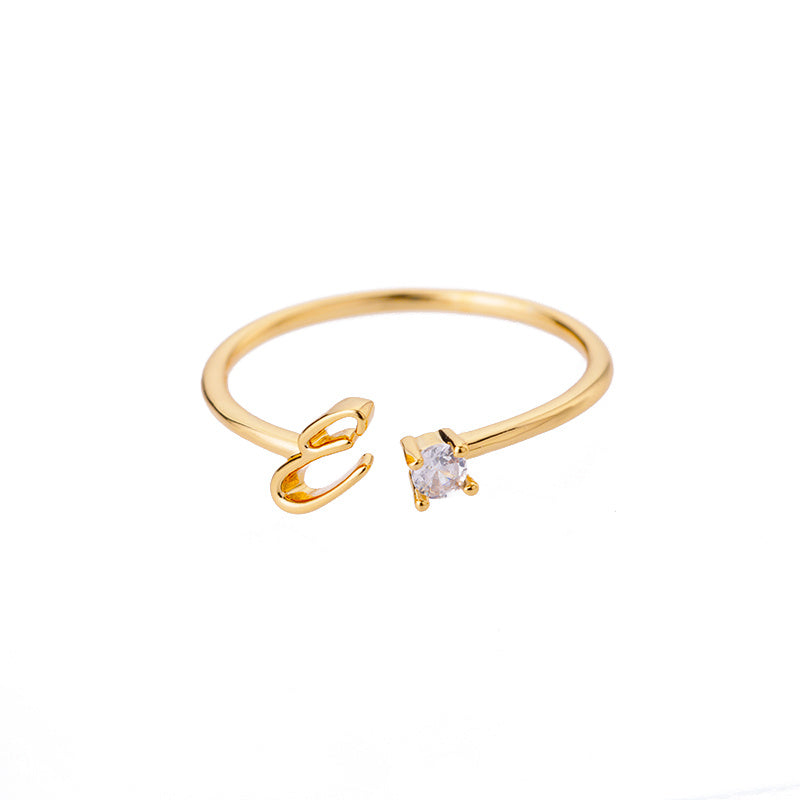 Customizable A–Z Initial Rings for Women – Adjustable Fit