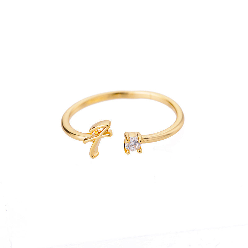 Customizable A–Z Initial Rings for Women – Adjustable Fit