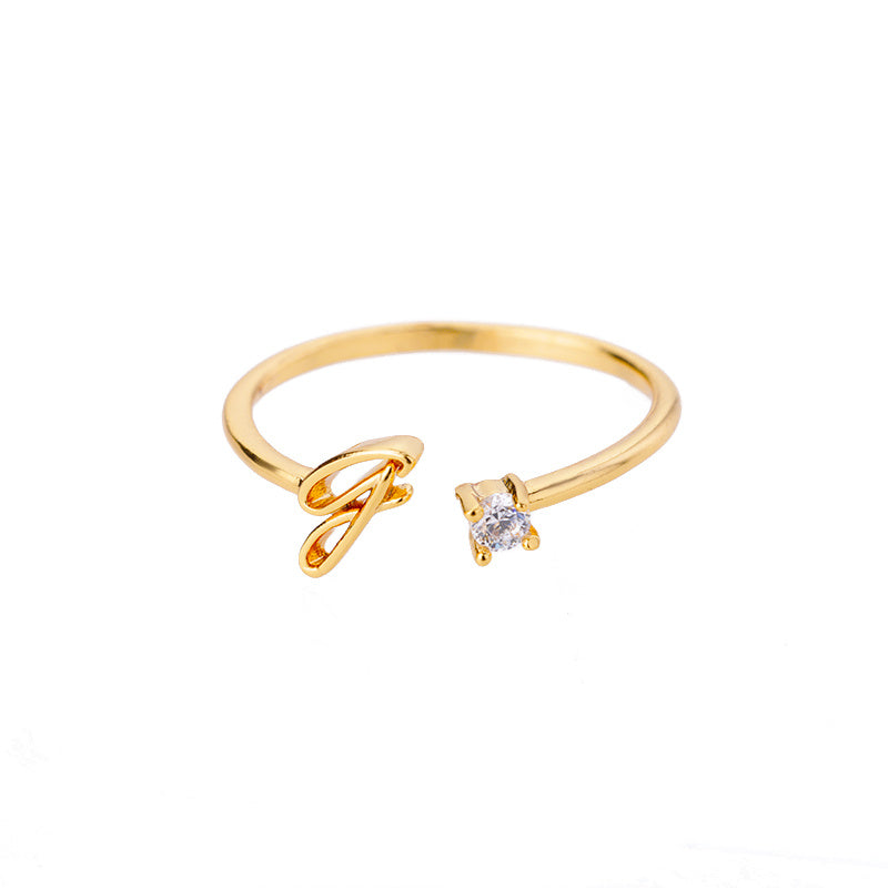 Customizable A–Z Initial Rings for Women – Adjustable Fit