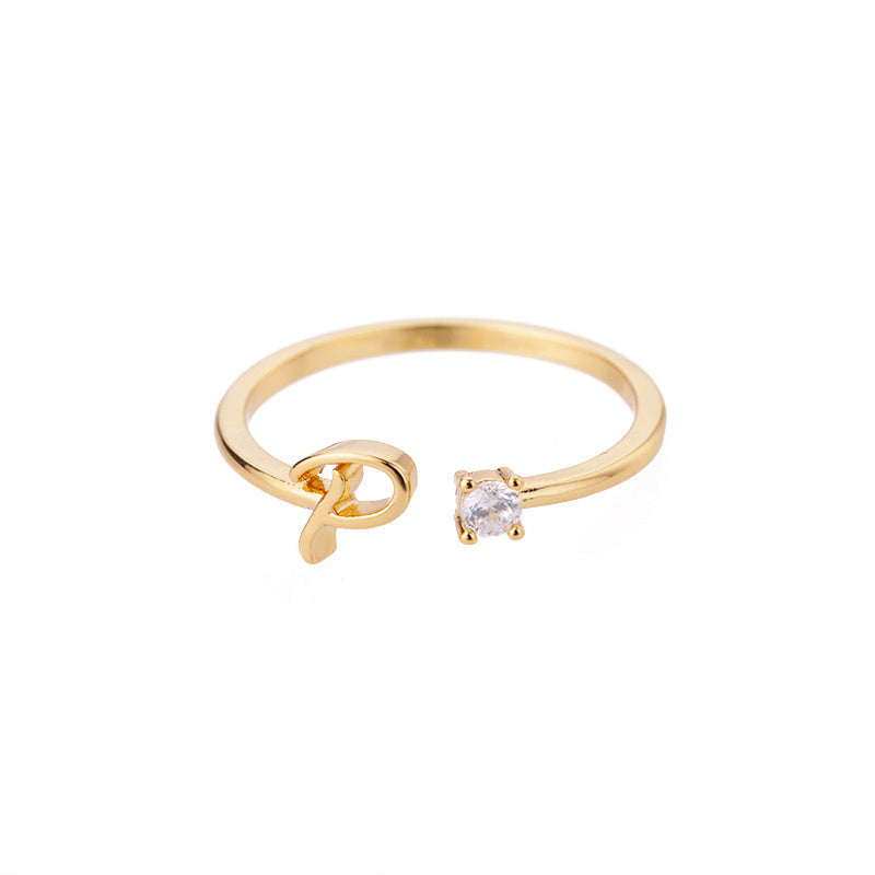 Customizable A–Z Initial Rings for Women – Adjustable Fit