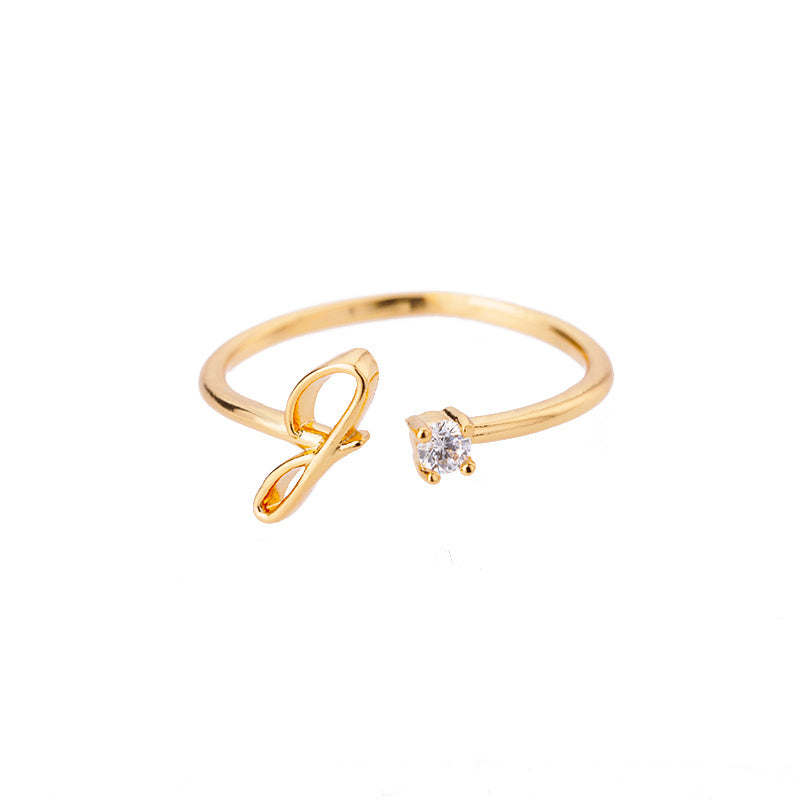 Customizable A–Z Initial Rings for Women – Adjustable Fit