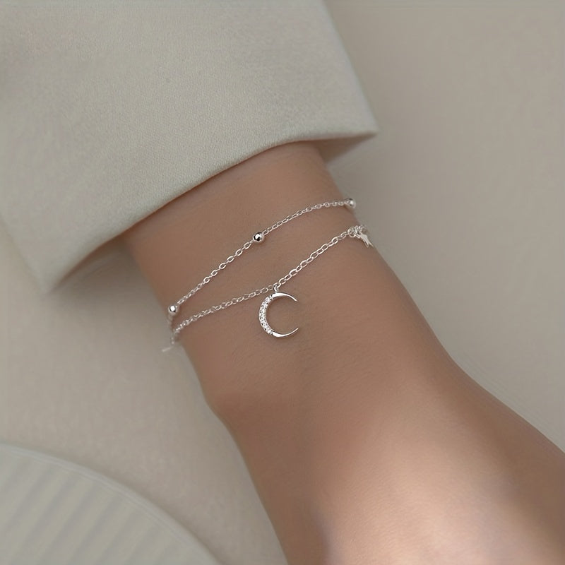Adjustable Women’s Chain with Sparkling Synthetic Zirconia