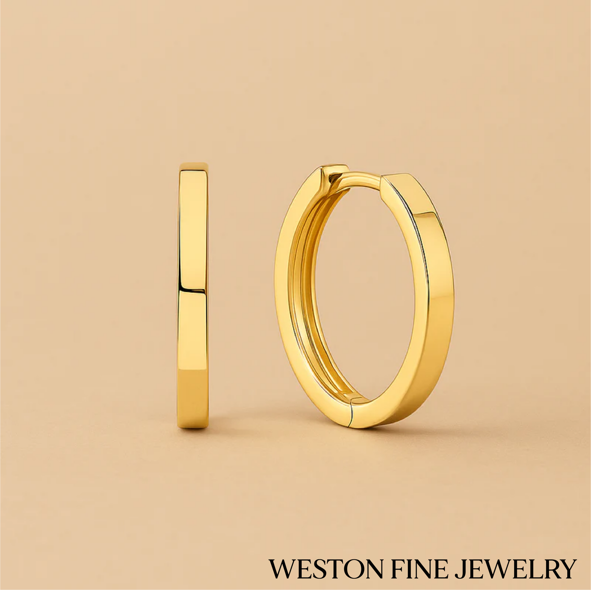 Gia Statement Hoop Earrings in 18K Gold Brilliance