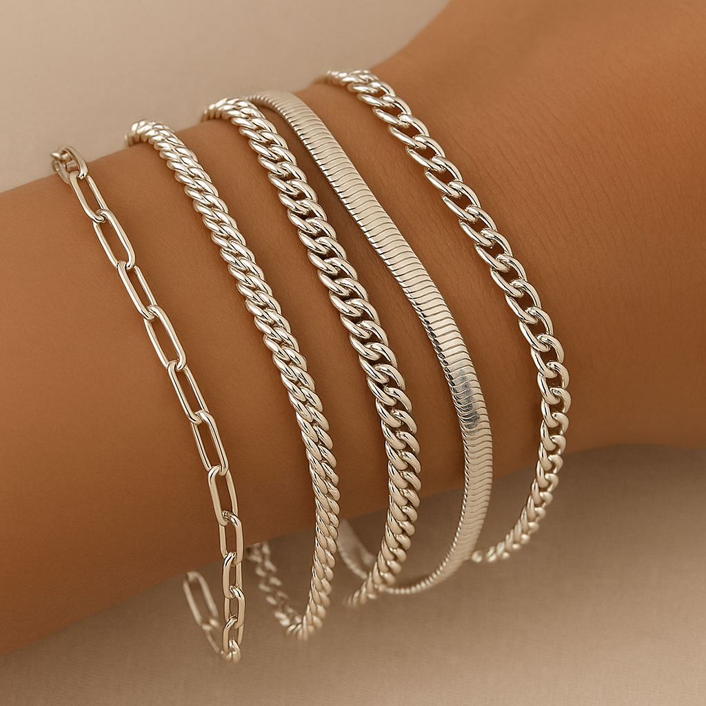 Ellis Renner Signature Bracelet Set – 16k White Gold