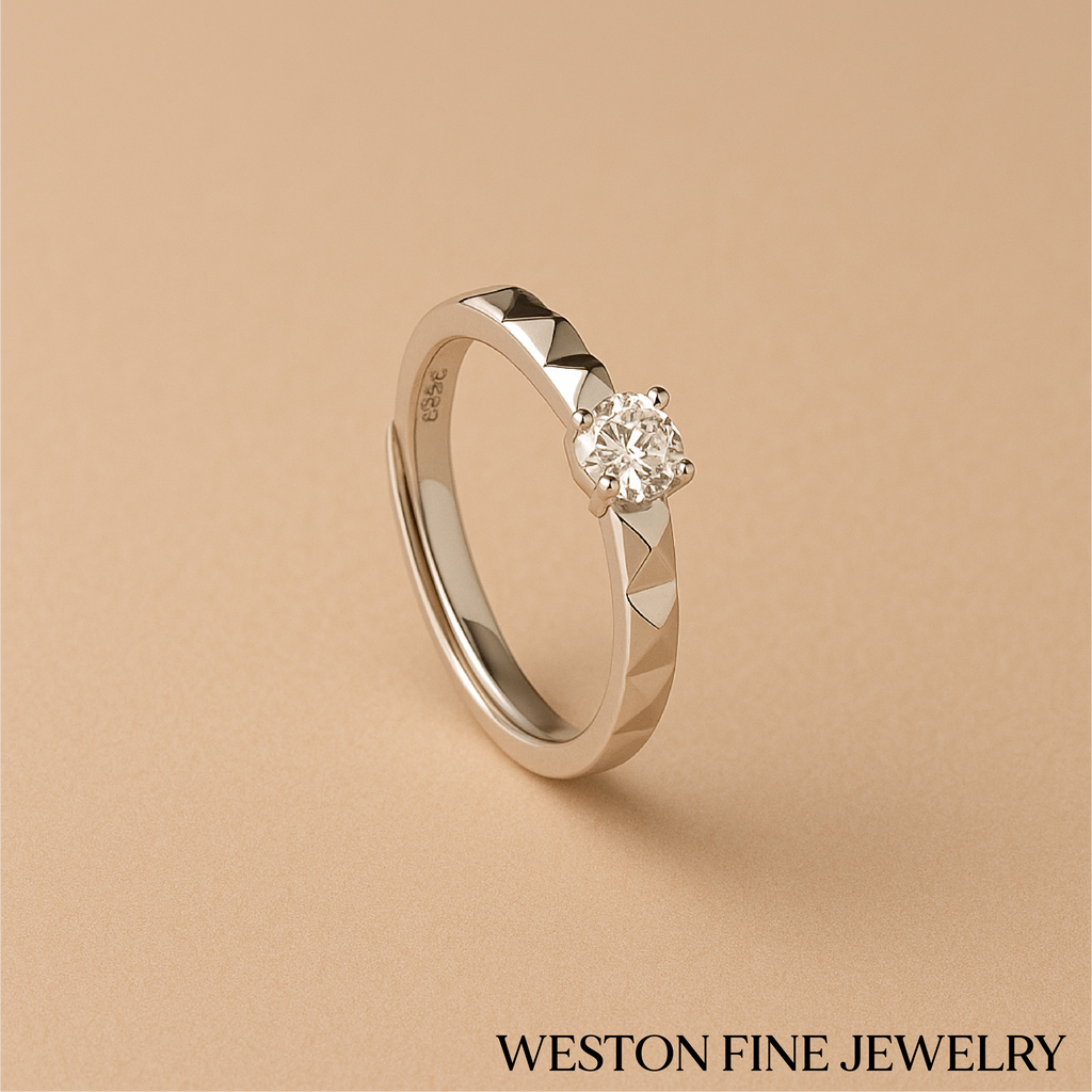 Simone Favreau Ring in 14K White Gold Elegance