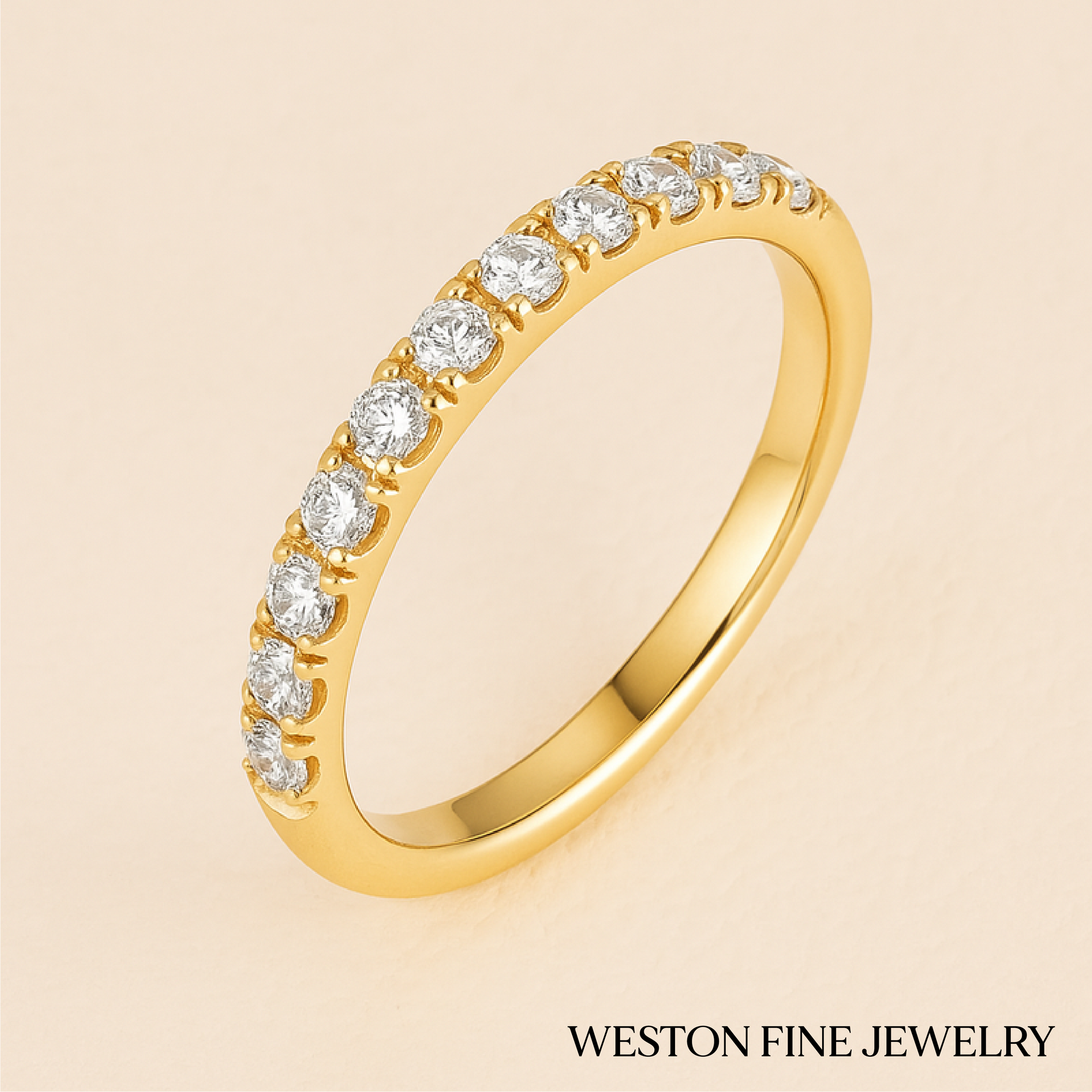 Moissanite Eternity Band in 18k Gold