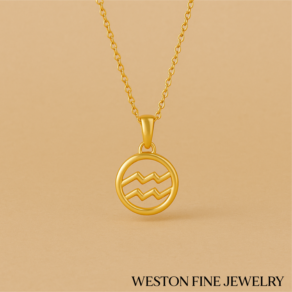 Celestial Zodiac Pendant in 18k Gold