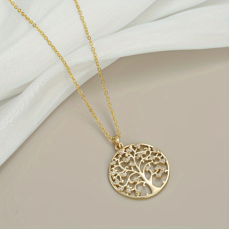 Golden Origins – Timeless Tree of Life Pendant Necklace for Her