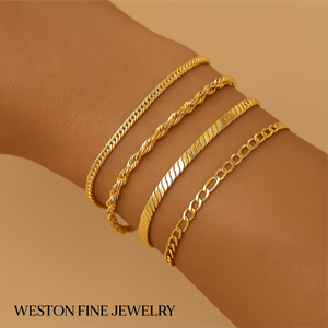 Ellis Renner 16k Gold Bracelet Set