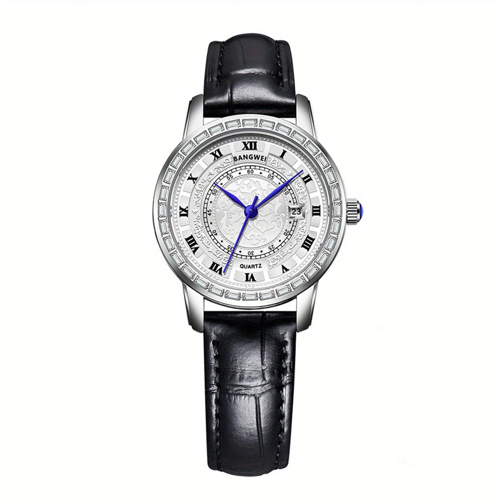 Women's Fashionable Quartz Watch with Roman Numerals