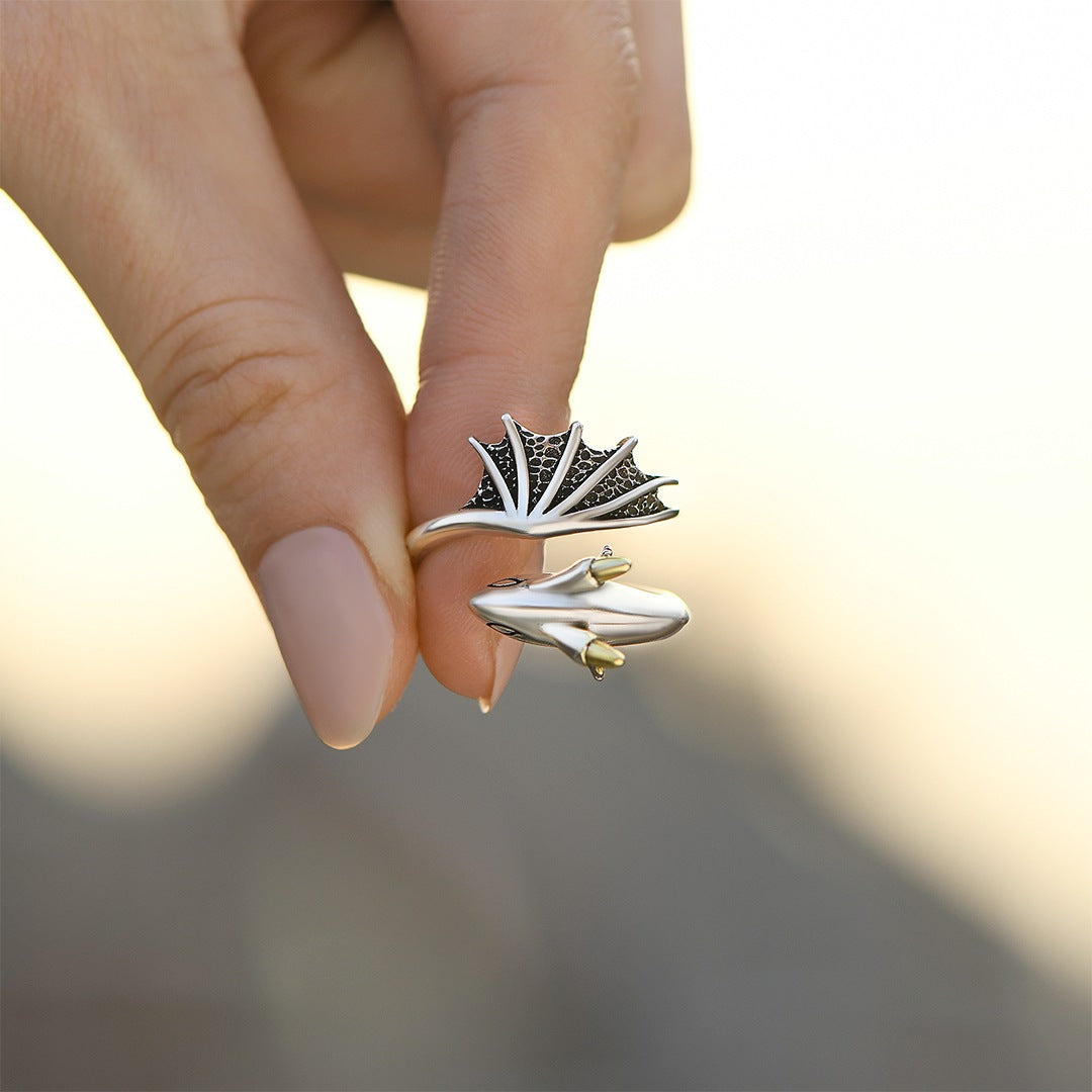 Adjustable dragon ring - Be brave, strong & self-confident