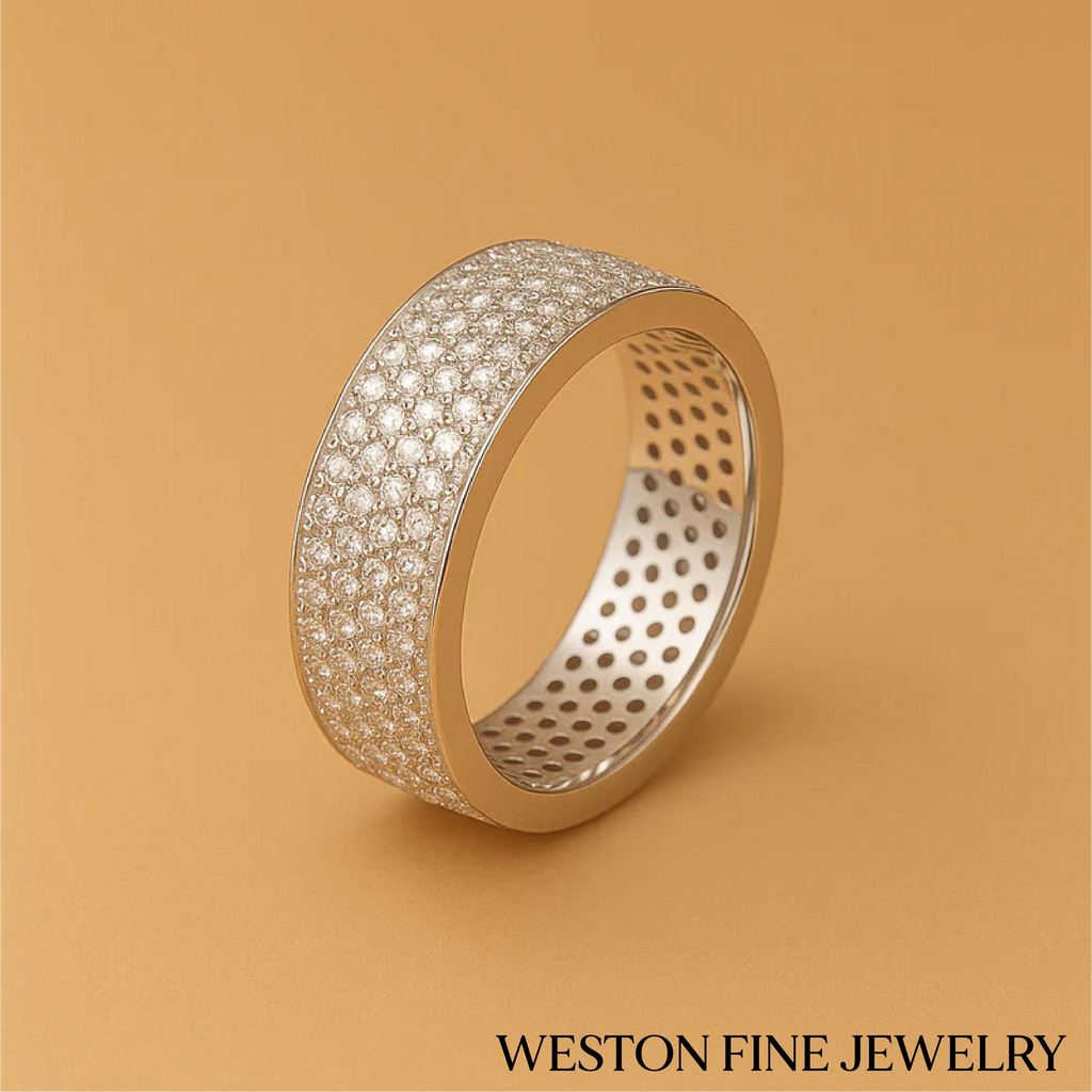 Ambrosia Fenzi Signature Ring in 18K White Gold Radiance