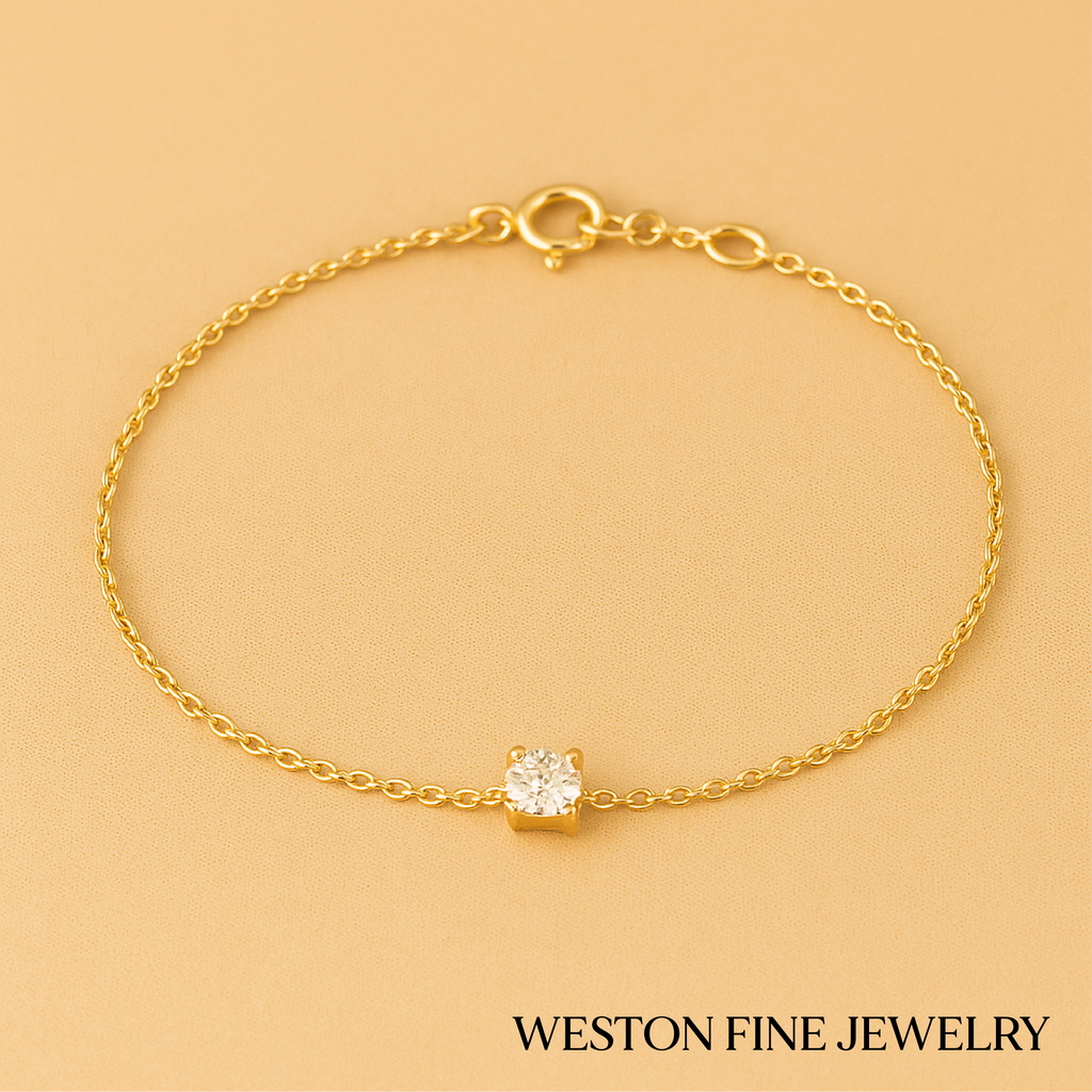 Cléa Moissanite Bracelet in 14k Gold