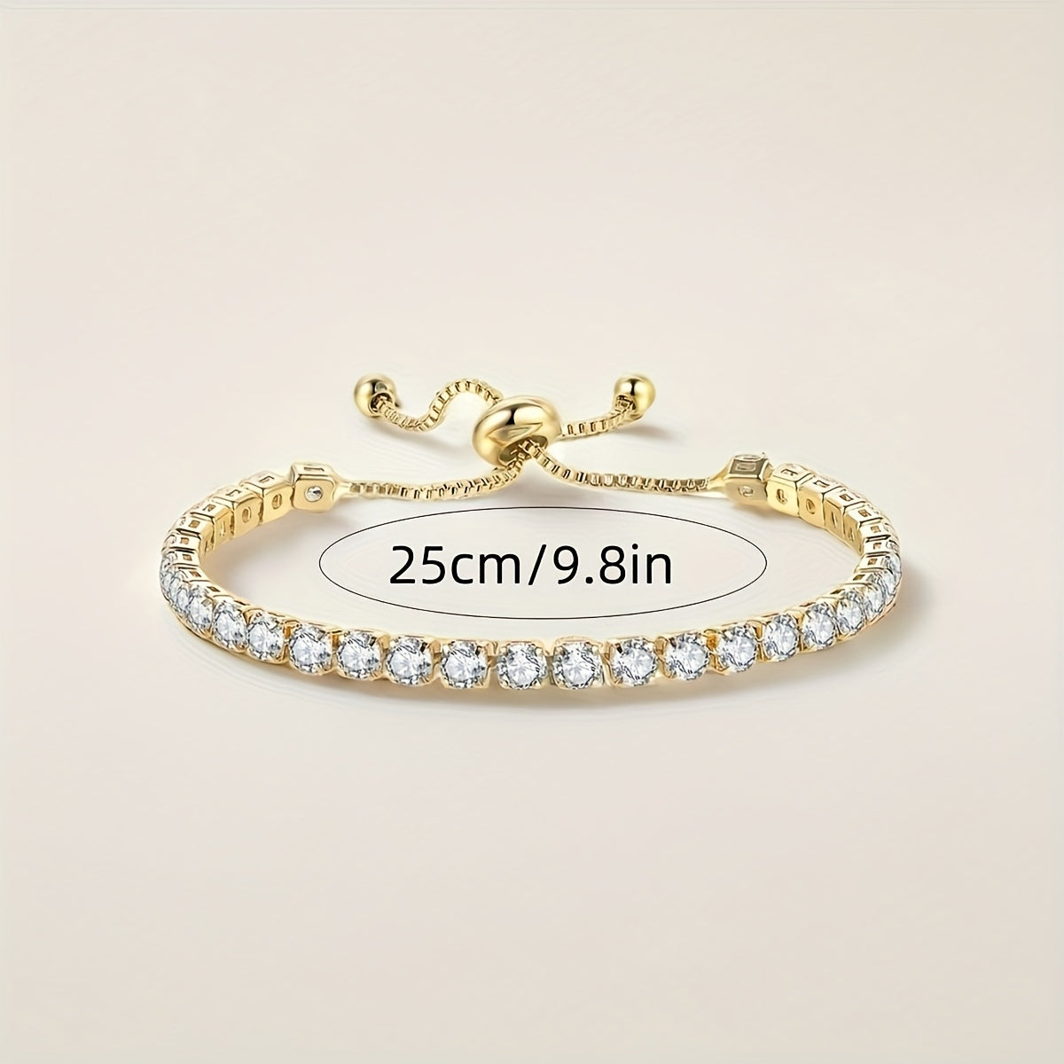 Timeless Sparkle: Crystal Embrace Tennis Bracelet with Adjustable Fit