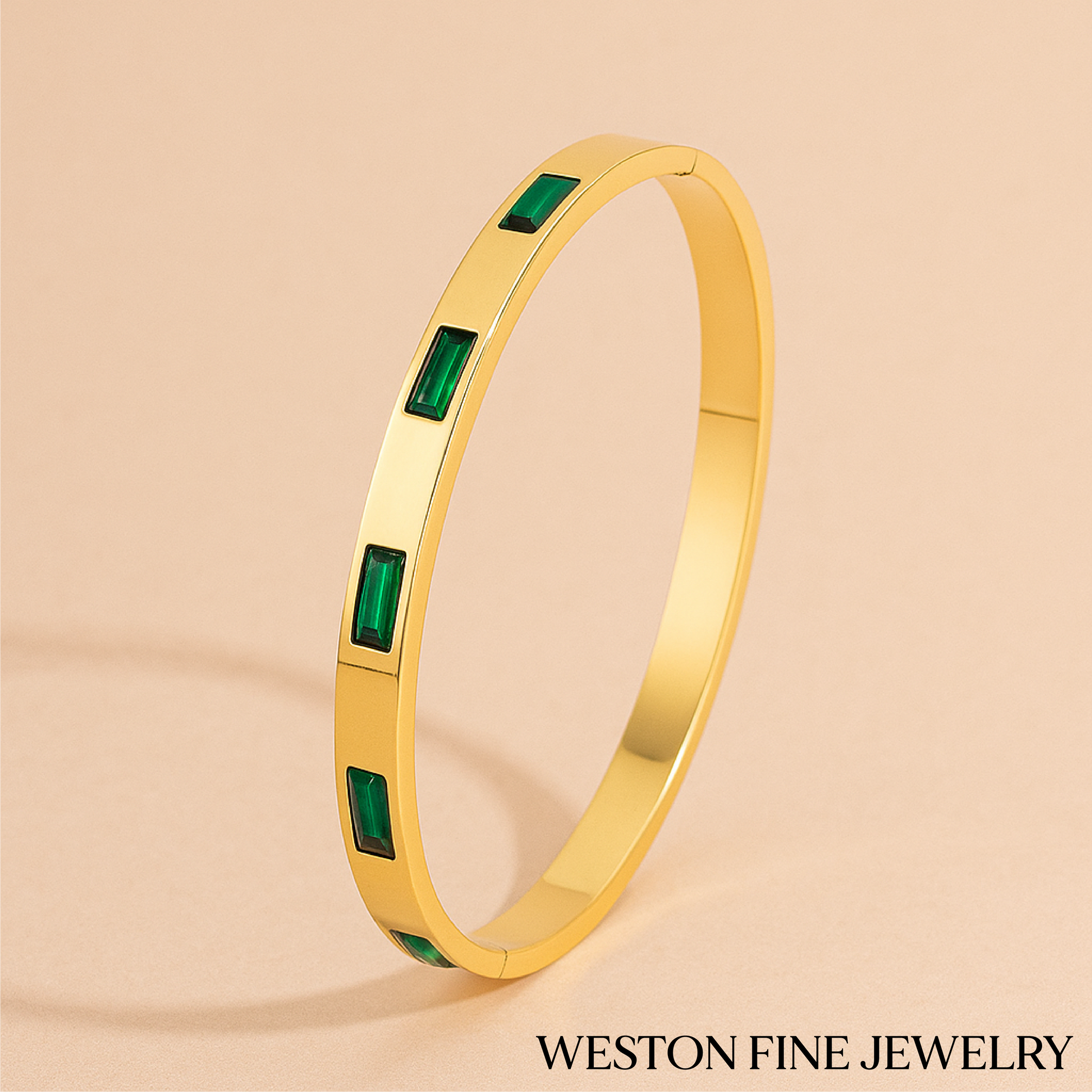 Renata Scarlatti Bracelet Green in 16k Gold