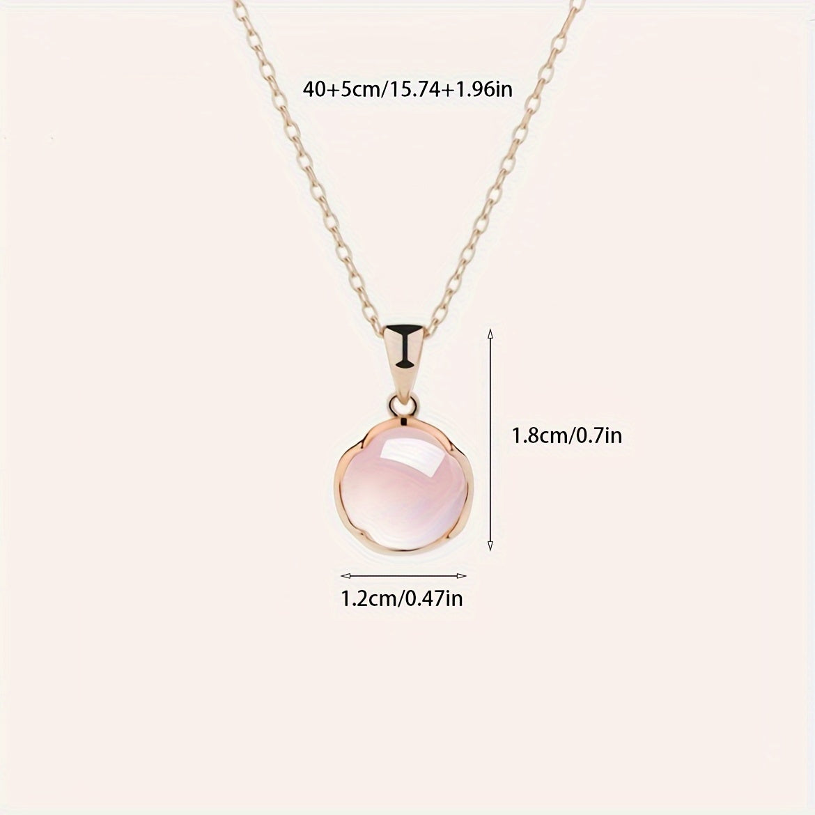 Pink Crystal Cherry Blossom Pendant – Elegant Clavicle Necklace