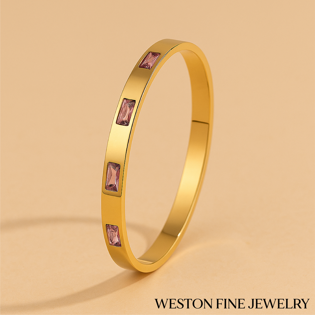 Renata Scarlatti Bracelet Pink in 16k Gold