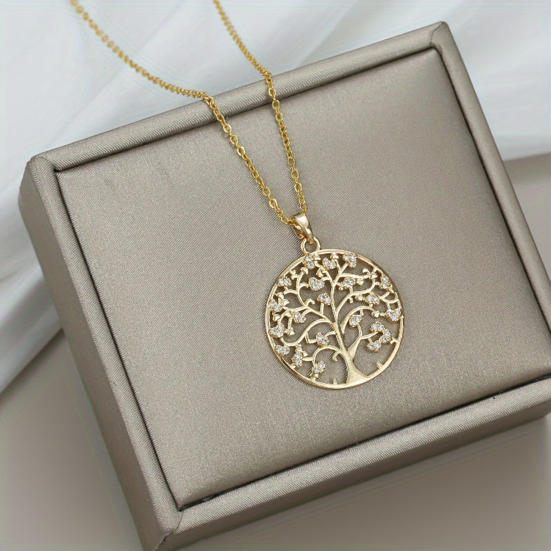 Golden Origins – Timeless Tree of Life Pendant Necklace for Her