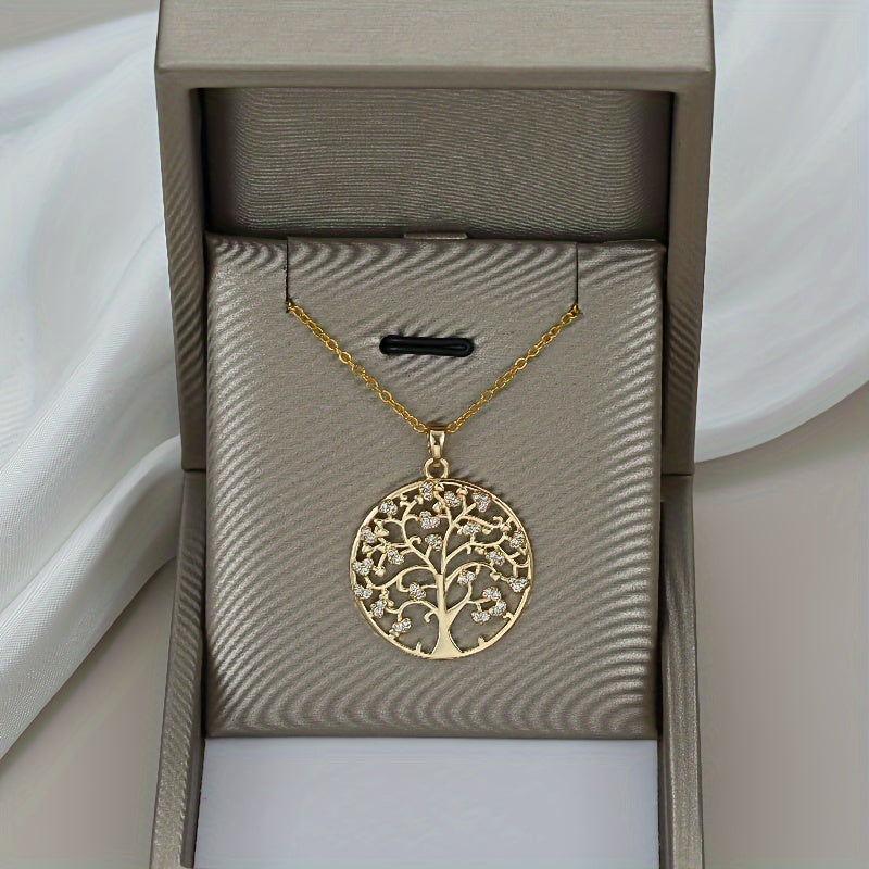 Golden Origins – Timeless Tree of Life Pendant Necklace for Her
