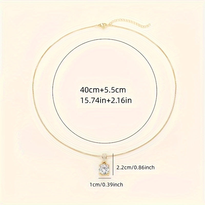 Effortless Beauty | Sparkling Zirconia Pendant Necklace