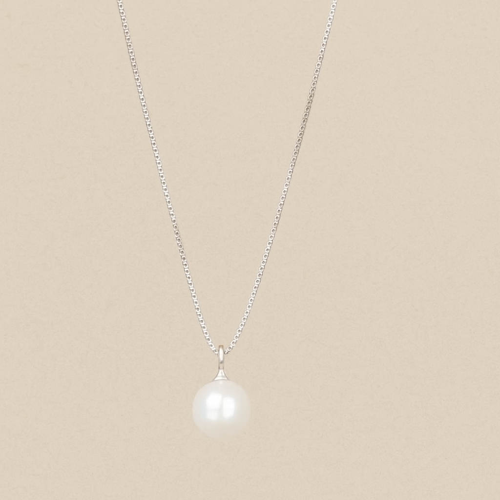 Elegant 18K Gold-Plated Necklace with a Single Imitation Pearl