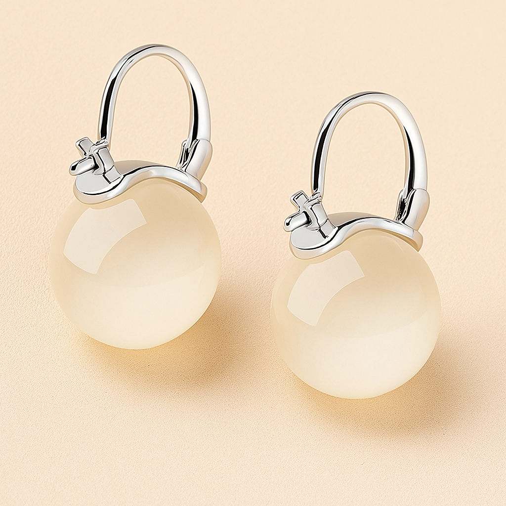Elegant Circular Bead Earrings – Delicate & Stylish Design