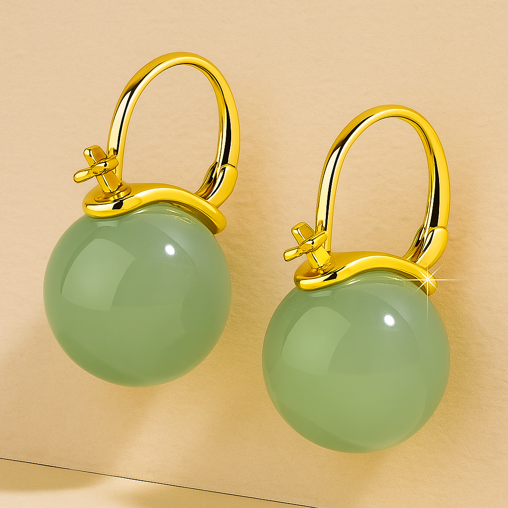 Elegant Circular Bead Earrings – Delicate & Stylish Design