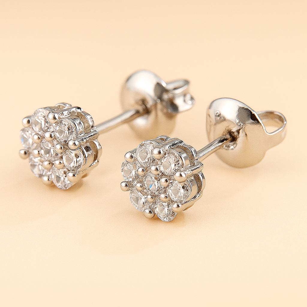 Lizzy Floral Stud Earrings – Elegant Petal-Inspired Design