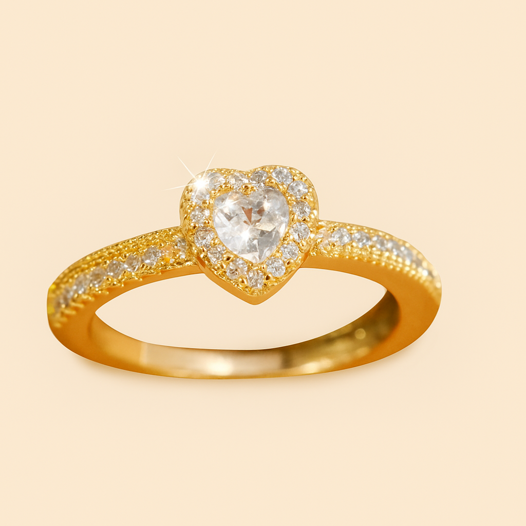 A Promise from the Heart – Elegant CZ Heart Ring for Women