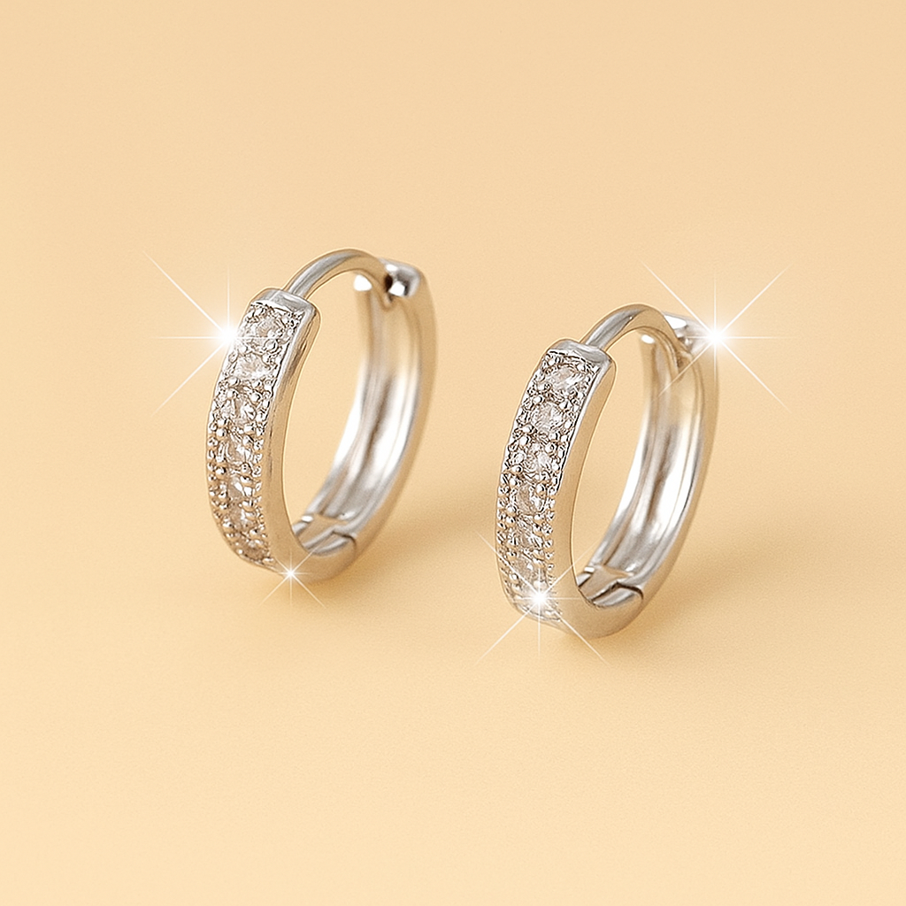 Elegant Hoop Earrings for Women – Adorned with Sparkling Zirconia