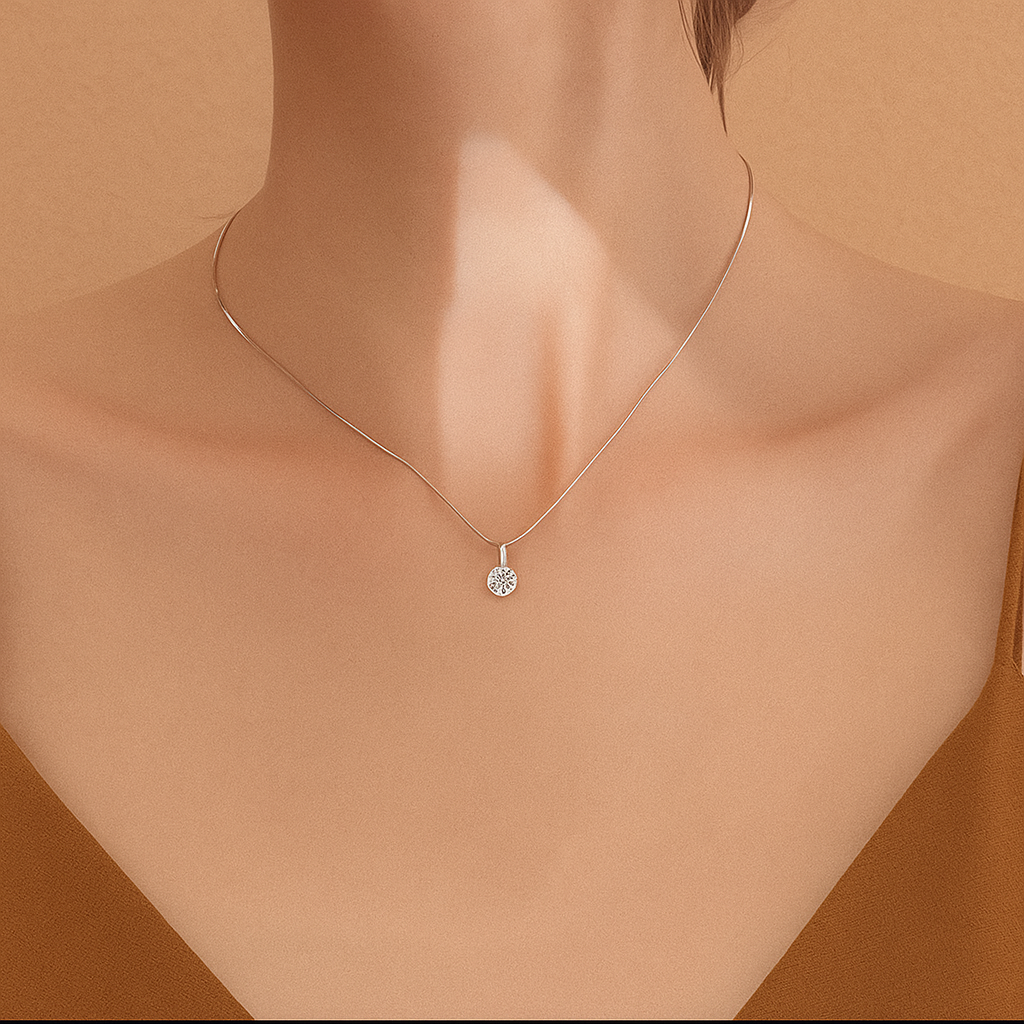 Geometric Rhinestone Pendant Necklace – Clavicle Chain for Women