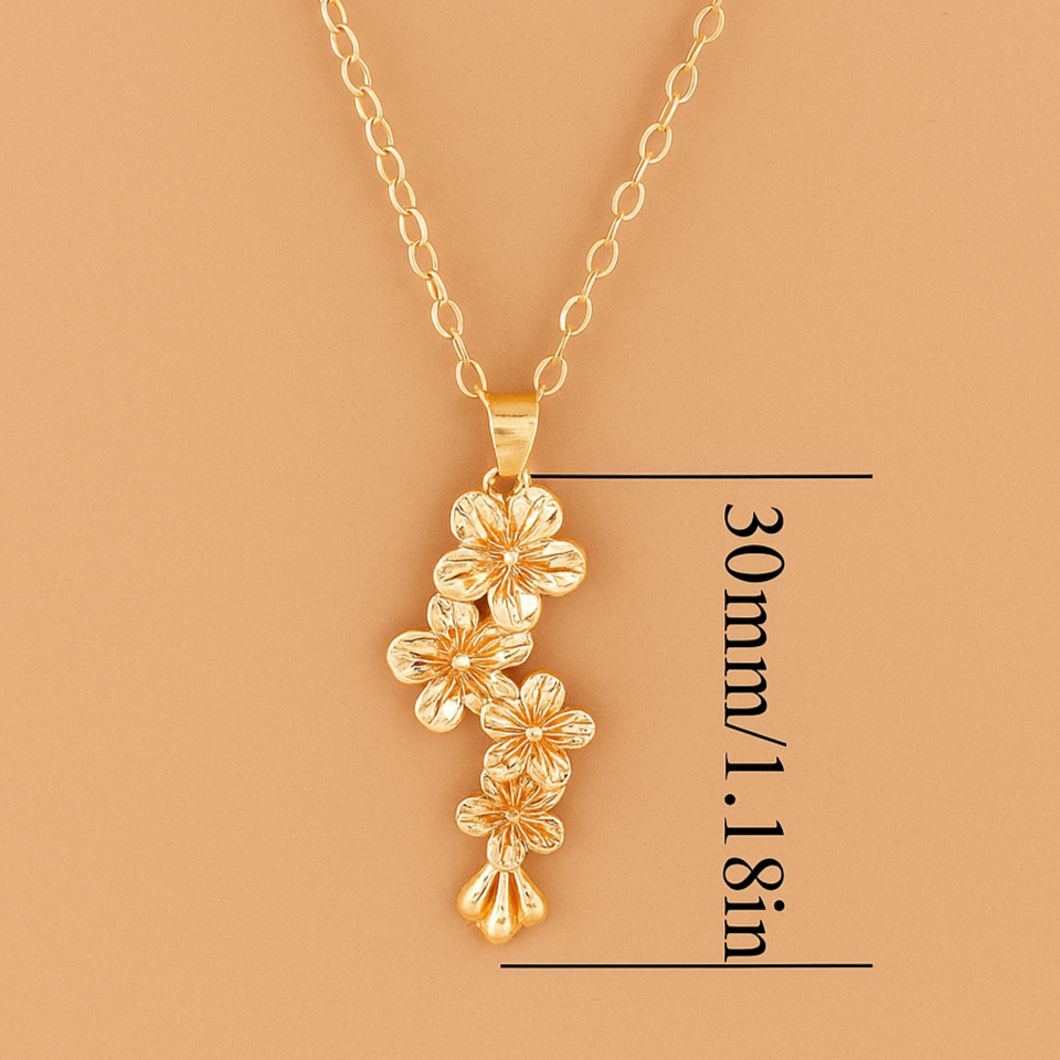 Elegant Cherry Blossom Pendant Necklace for Women