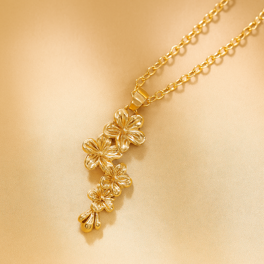 Elegant Cherry Blossom Pendant Necklace for Women