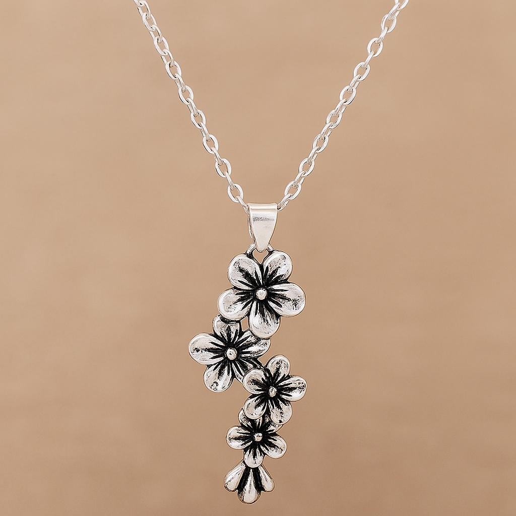 Elegant Cherry Blossom Pendant Necklace for Women