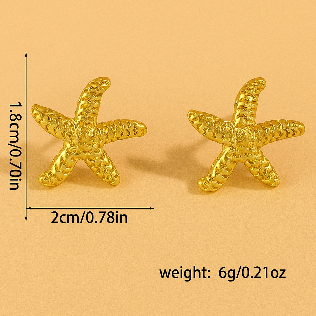 Delicate Starfish Studs with Coastal Charm