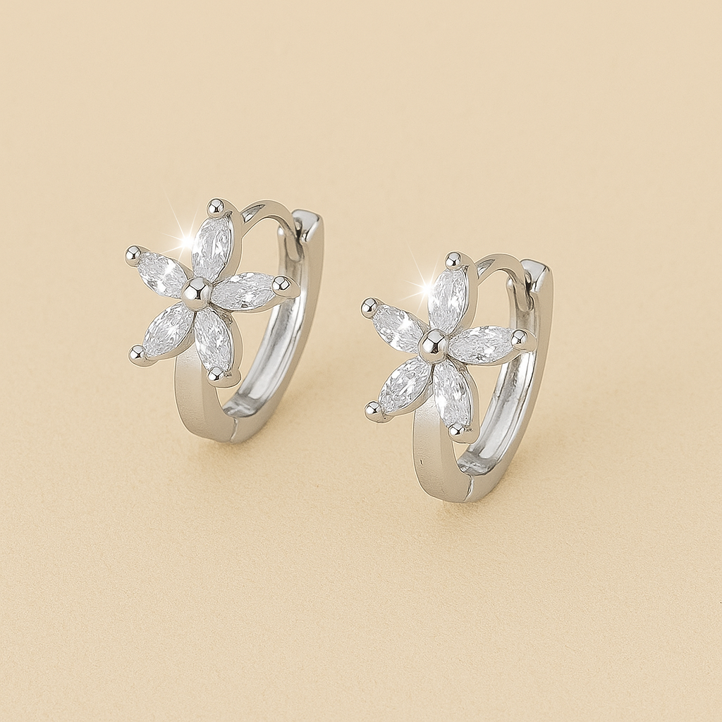 Small Flower Stud Earrings – 1 Pair of Simple Everyday Elegance