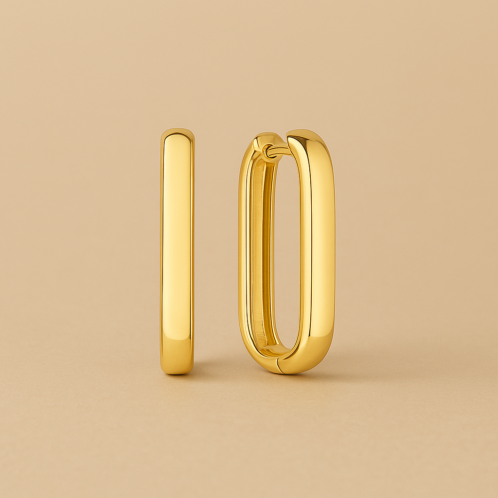 The Icon Hoops in 18k Gold
