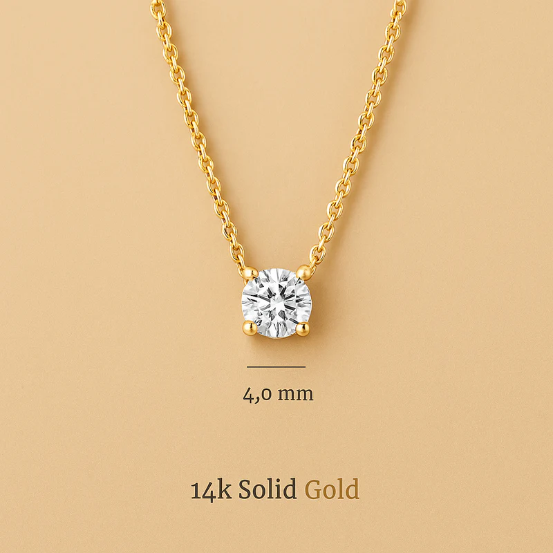 Elegant Cléa Moissanite Set in 14k Gold