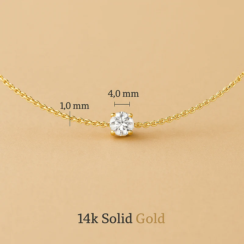 Elegant Cléa Moissanite Set in 14k Gold