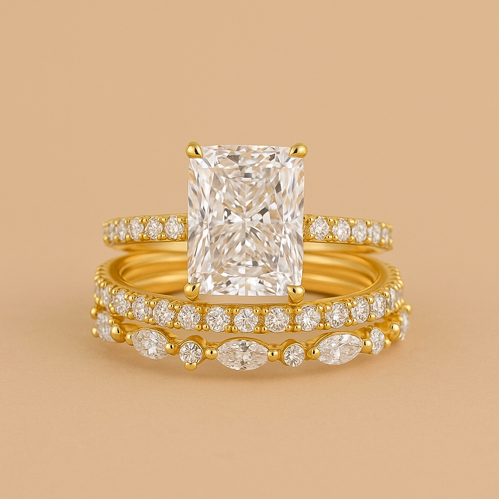 Jaily – 3-Piece Wedding Ring Set in 18k Gold