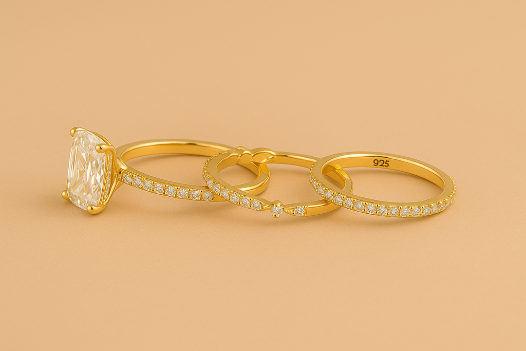 Jaily – 3-Piece Wedding Ring Set in 18k Gold