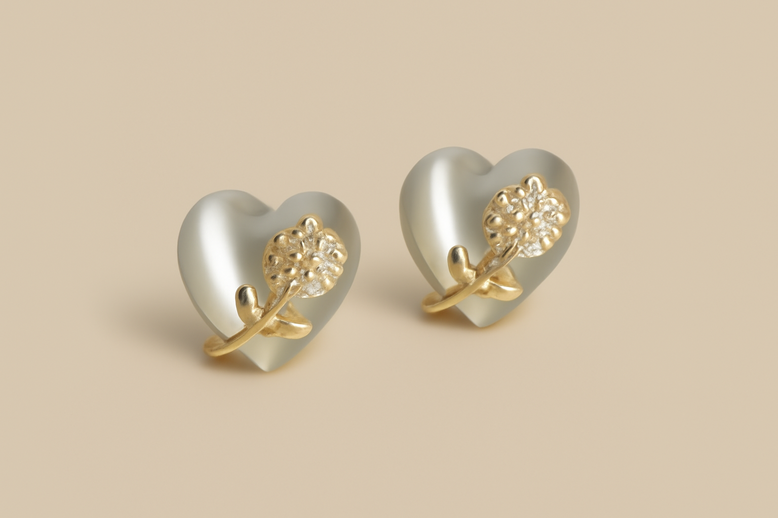 Sparkling zirconia earrings in French vintage style