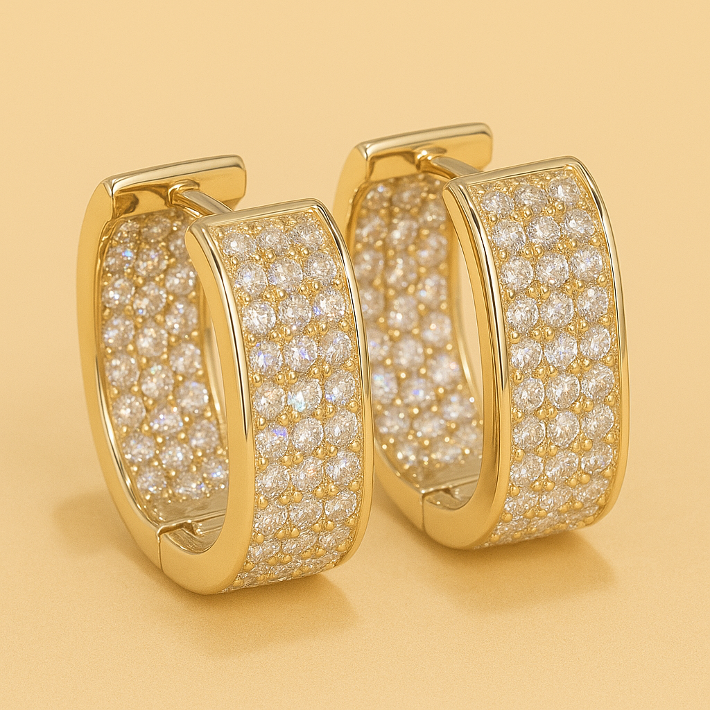 Luxury Bridal Cubic Zirconia Stud Earrings - Bold & Elegant
